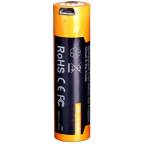 Batteries Fenix 18650 Battery ARB-L18-3500U With Micro USB Port | BrightGuy Is An Authorized Fenix Distributor 3 Batteries Fenix 18650 Battery ARB-L18-3500U With Micro USB Port | BrightGuy Is An Authorized Fenix Distributor