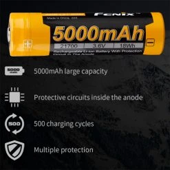 Batteries Fenix 21700 Battery ARB-L21-5000U | Fenix Distributor -Cheap Brightguy Store Fenix 21700 Battery ARB L21 5000U 2