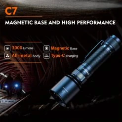 Boating Flashlights Fenix C7 USB-C Rechargeable Flashlight | 3,000 Lumens -Cheap Brightguy Store Fenix C7 USB Rechargeable Flashlight 10 600x600 1