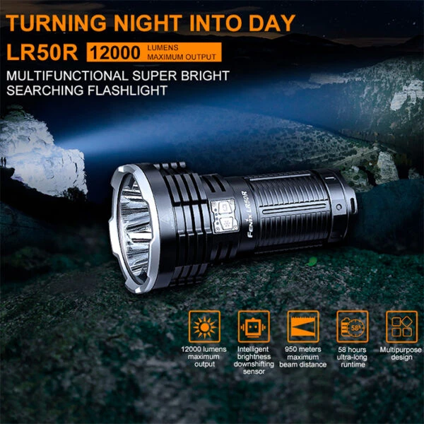 Boating Flashlights Fenix LR50R Super Bright Search Light | 12,000 Lumens 8 Boating Flashlights Fenix LR50R Super Bright Search Light | 12,000 Lumens - Image 6
