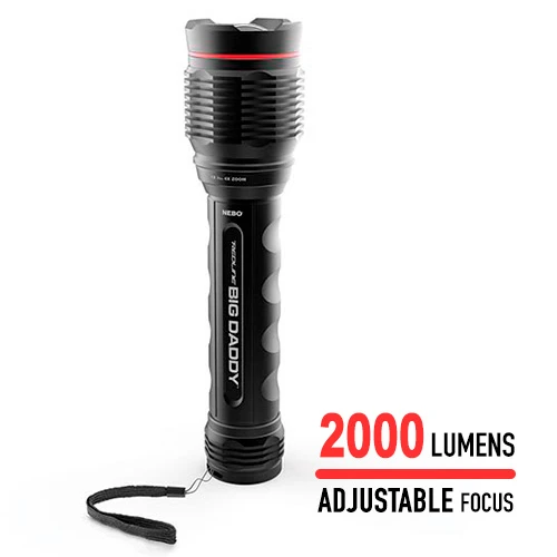 Bright Flashlights Nebo Redline Big Daddy Flashlight | 2,000 Lumens | Adjustable Focus 3 Bright Flashlights Nebo Redline Big Daddy Flashlight | 2,000 Lumens | Adjustable Focus