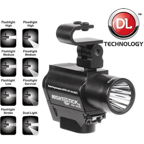 Fire Nightstick Helmet-Mounted Dual-Light With Spot And Flood Lighting, NSP-4650B 3 Fire Nightstick Helmet-Mounted Dual-Light With Spot And Flood Lighting, NSP-4650B