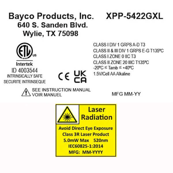 Fire Nightstick XPP-5422GXL Flashlight With Green Laser | Intrinsically Safe 4 Fire Nightstick XPP-5422GXL Flashlight With Green Laser | Intrinsically Safe - Image 2