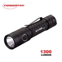 Boating Flashlights Powertac E11-G2 Compact Rechargeable Flashlight | 1,300 Lumens